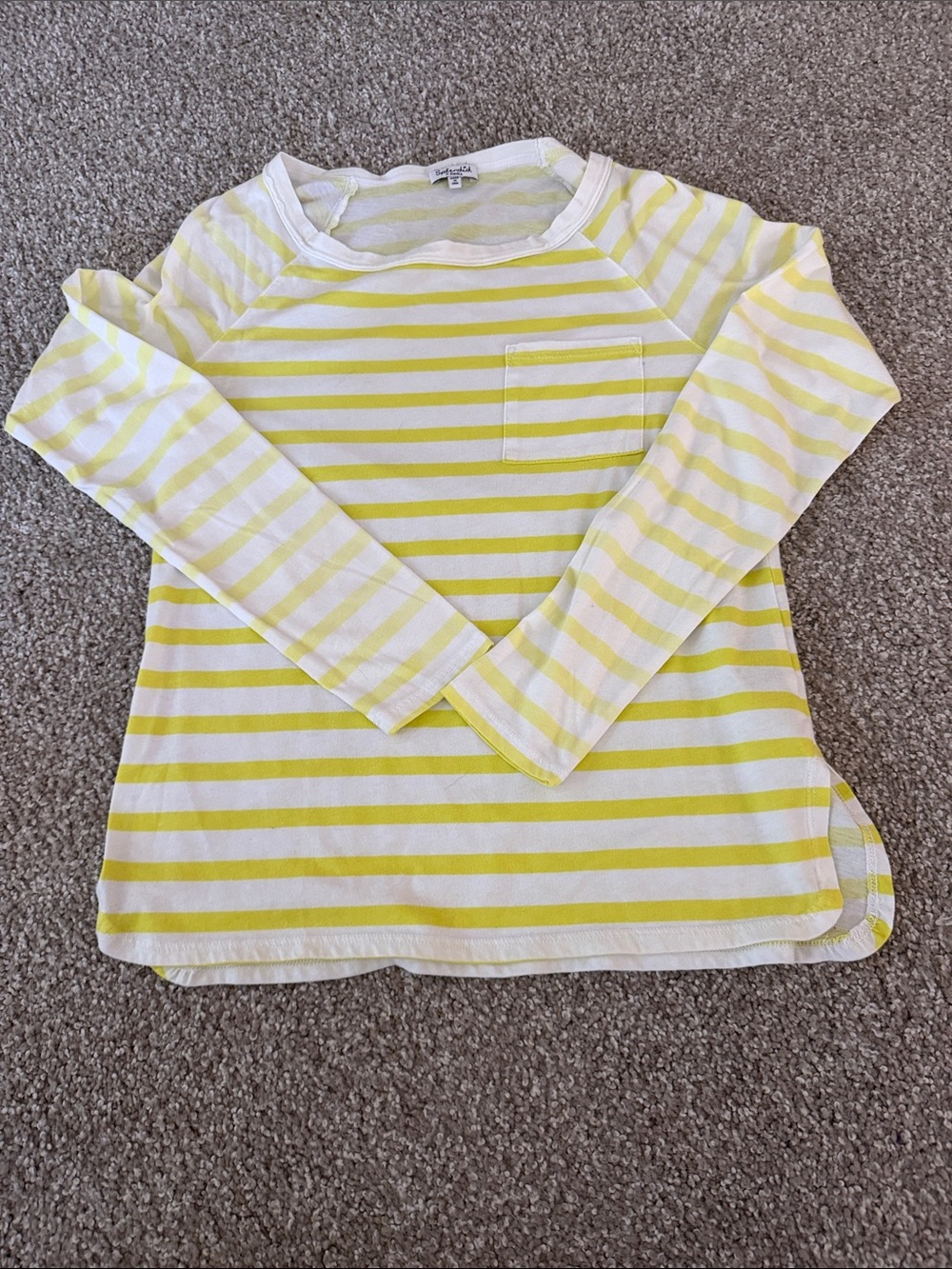 Splendid Yellow & White Striped Long-Sleeve Tee